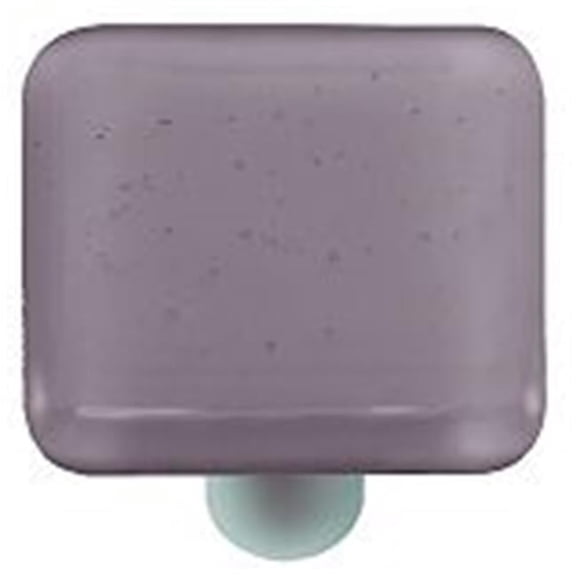 Hot Knobs HK1036-KA Dusty Lilac Square Glass Cabinet Knob - Aluminum Post