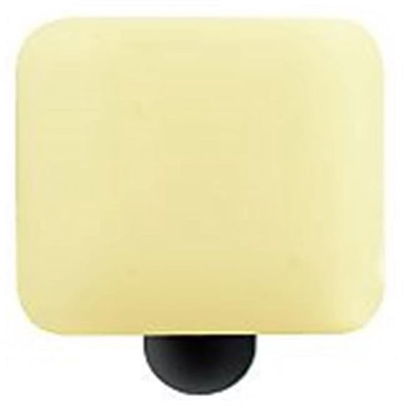Hot Knobs HK1040-KB Marzipan Striker Square Glass Cabinet Knob - Black Post