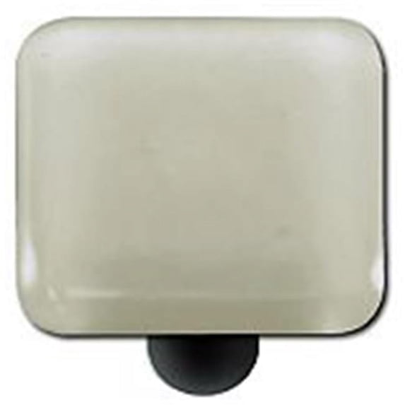 Hot Knobs HK1041-KB Driftwood Gray Square Glass Cabinet Knob - Black Post