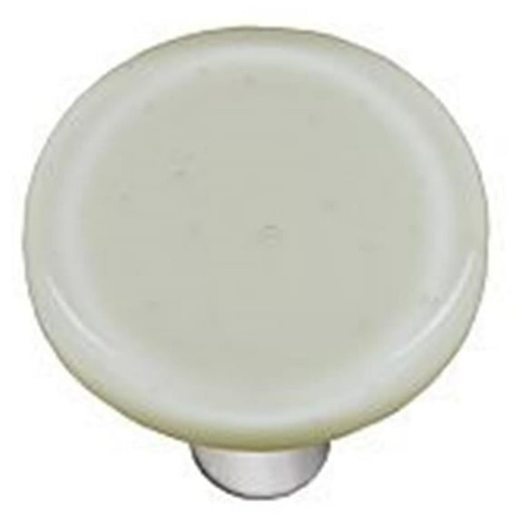 Hot Knobs HK1041-KRA Driftwood Gray Round Glass Cabinet Knob - Aluminum Post