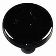 thumbnail image 1 of Hot Knobs HK1043-KRB Black Round Glass Cabinet Knob - Black Post, 1 of 2