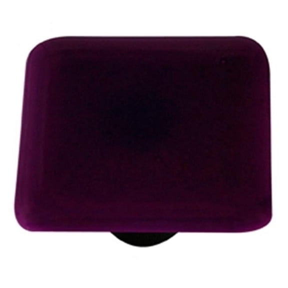 Hot Knobs HK1045-KA Violet Striker Square Glass Cabinet Knob - Aluminum Post