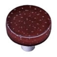 thumbnail image 1 of Hot Knobs HK1201-POB Bubbles Deep Red Oval Glass Cabinet Pull - Black Post, 1 of 1