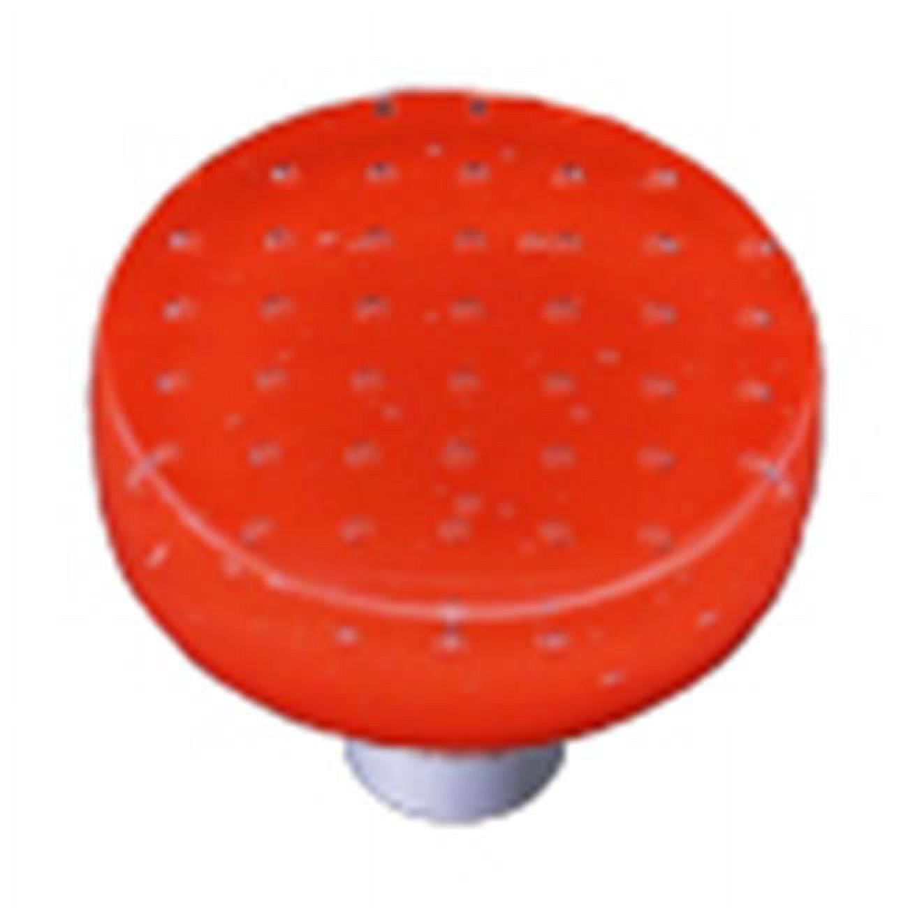 Hot Knobs HK1202KRB Bubbles Orange Round Glass Knob Black