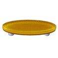 thumbnail image 1 of Hot Knobs HK1203-POB Bubbles Pumpkin Orange Oval Glass Cabinet Pull - Black Post, 1 of 1