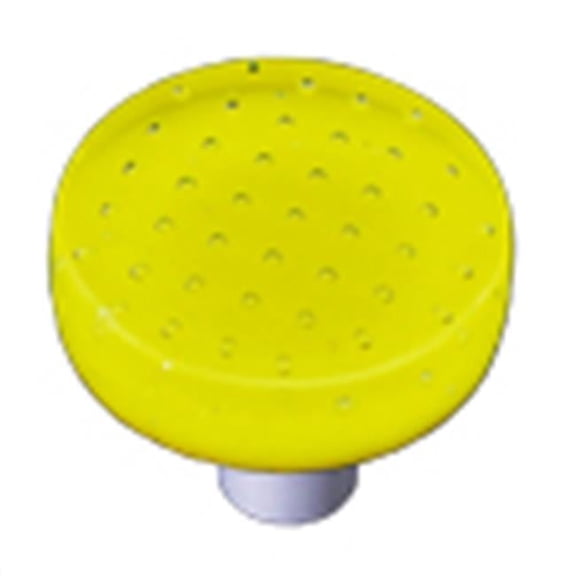Hot Knobs HK1204-KRB Bubbles Sunflower Yellow Round Glass Cabinet Knob - Black Post