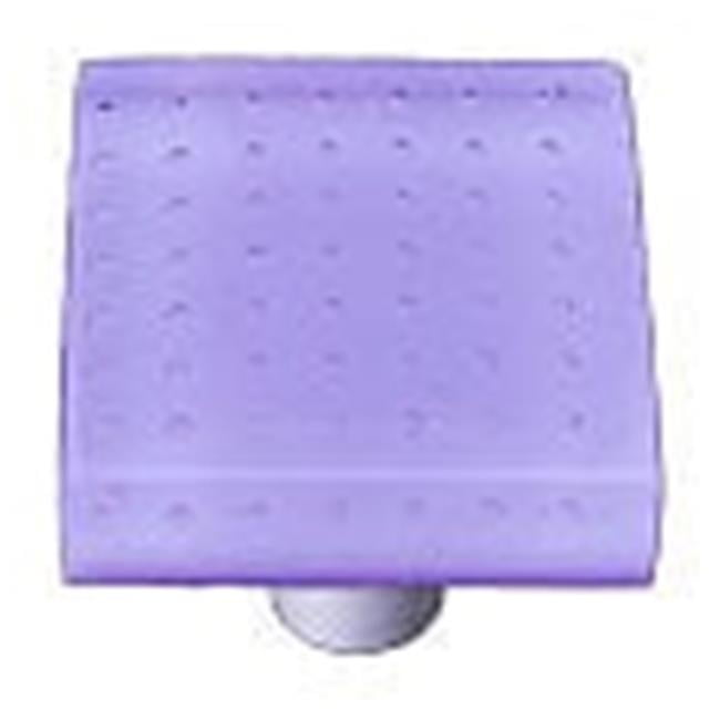 Hot Knobs HK1210-KB Bubbles Neo-Lavender Square Glass Cabinet Knob - Black Post