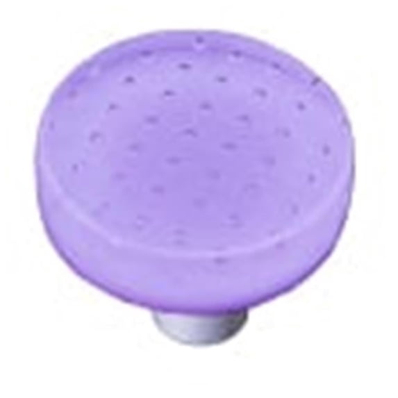 Hot Knobs HK1210-KRA Bubbles Neo-Lavender Round Glass Cabinet Knob - Aluminum Post