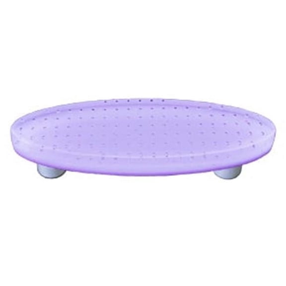 Hot Knobs HK1210-POA Bubbles Neo-Lavender Oval Glass Cabinet Pull - Aluminum Post
