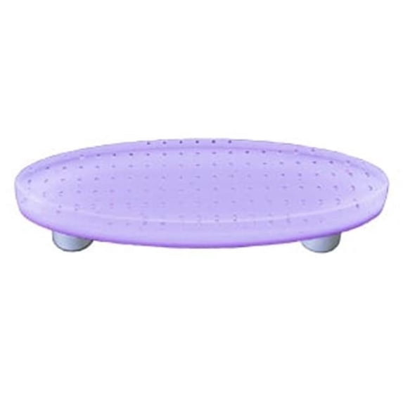 Hot Knobs HK1210-POA Bubbles Neo-Lavender Oval Glass Cabinet Pull - Aluminum Post