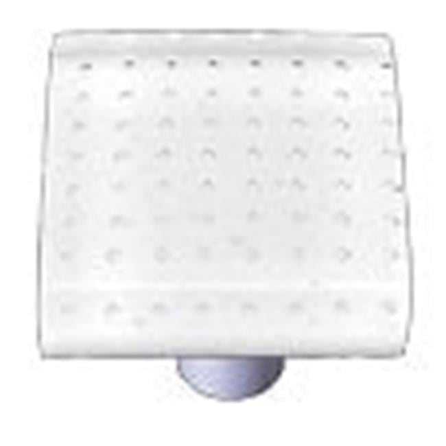 Hot Knobs HK1211-KB Bubbles White Square Glass Cabinet Knob - Black Post