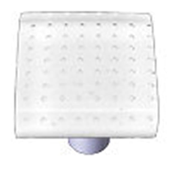 Hot Knobs HK1211-PA Bubbles White Rectangle Glass Cabinet Pull - Aluminum Post