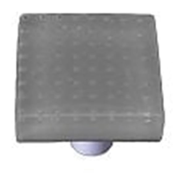 Hot Knobs HK1212-PB Bubbles Deco Gray Rectangle Glass Cabinet Pull - Black Post