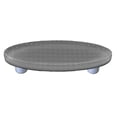 thumbnail image 1 of Hot Knobs HK1212-POB Bubbles Deco Gray Oval Glass Cabinet Pull - Black Post, 1 of 1