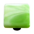 thumbnail image 1 of Hot Knobs HK2004-KA Swirl Light Green Square Glass Cabinet Knob - Aluminum Post, 1 of 1