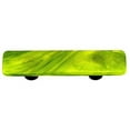 thumbnail image 1 of Hot Knobs HK2005-PA Swirl Yellow Green Rectangle Glass Cabinet Pull - Aluminum Post, 1 of 1