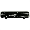 thumbnail image 1 of Hot Knobs HK3011-PB Mardi Gras White with Black Rectangle Glass Cabinet Pull - Black Post, 1 of 1