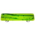 thumbnail image 1 of Hot Knobs HK3112-PA Mardi Gras Green with Spring Green Rectangle Glass Cabinet Pull - Aluminum Post, 1 of 1