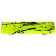 thumbnail image 1 of Hot Knobs HK3114-PA Mardi Gras Black with Spring Green Rectangle Glass Cabinet Pull - Aluminum Post, 1 of 1