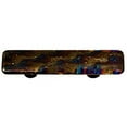 thumbnail image 1 of Hot Knobs HK4008-PB Metallic Patterned Irid Rectangle Glass Cabinet Pull - Black Post, 1 of 1