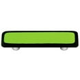 thumbnail image 1 of Hot Knobs HK5004-PA Black Border with Spring Green Rectangle Glass Cabinet Pull - Aluminum Post, 1 of 1