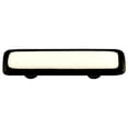 thumbnail image 1 of Hot Knobs HK5008-PB Black Border with White Rectangle Glass Cabinet Pull - Black Post, 1 of 1