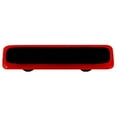 thumbnail image 1 of Hot Knobs HK5051-PB Brick Red Border with Black Rectangle Glass Cabinet Pull - Black Post, 1 of 1
