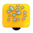 thumbnail image 1 of Hot Knobs HK6003-KA Reactive Clear Sunflower Yellow Square Glass Cabinet Knob - Aluminum Post, 1 of 1