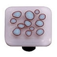 thumbnail image 1 of Hot Knobs HK6006-KB Reactive Clear Neo-Lavender Square Glass Cabinet Knob - Black Post, 1 of 1