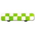 thumbnail image 1 of Hot Knobs HK7003-PB Spring Green & White Rectangle Glass Cabinet Pull - Black Post, 1 of 1