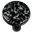 thumbnail image 1 of Hot Knobs HK8059-KRB Granite Black & White Round Glass Cabinet Knob - Black Post, 1 of 1