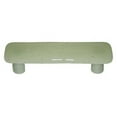 thumbnail image 1 of Hot Knobs HK9005-PB Aqua Glow Pine Green Tint Rectangle Glass Cabinet Pull - Black Post, 1 of 1