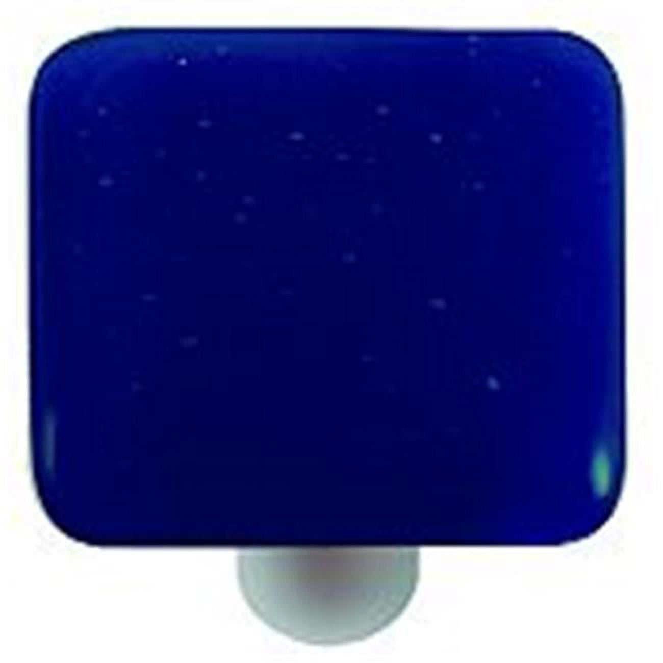Hot Knobs Square Glass Knob Deep Royal Blue