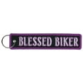 thumbnail image 1 of Hot Leathers Blessed Biker Key Chain Fob KCH5020 1.25X6.2, 1 of 2