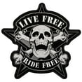 thumbnail image 1 of Hot Leathers PPA5108 Live Free Skull Biker 11" x 11" Patch 11 Width x 11 Height Inches, 1 of 3