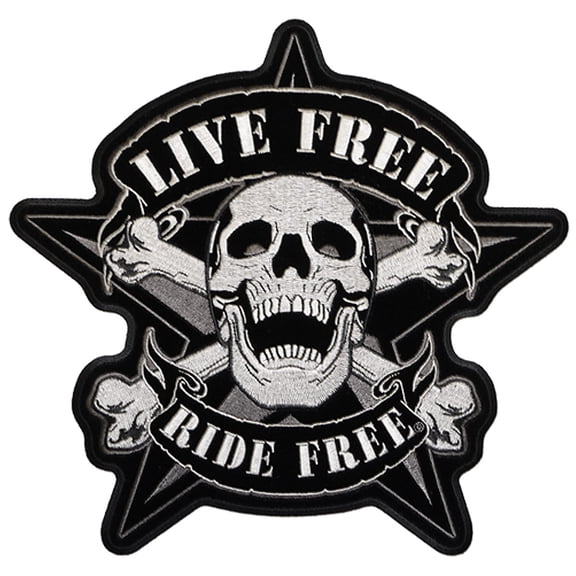 Hot Leathers PPA5108 Live Free Skull Biker 11" x 11" Patch 11 Width x 11 Height Inches