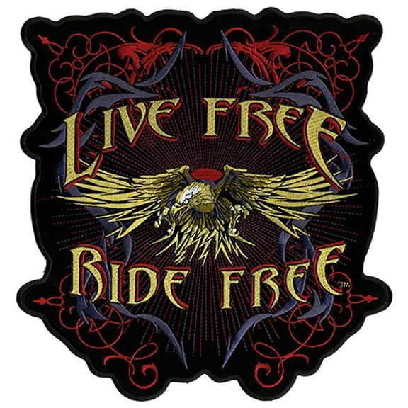 Hot Leathers PPA4017 12 x 12 in. Evil Eagle Live Free Patch - Multi Color