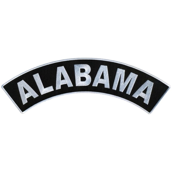 Hot Leathers Alabama 12 X 3 Top Rocker Patch PPM4001 12 Width x 3 Height Inches