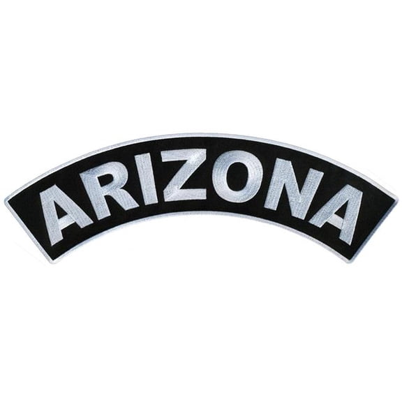 Hot Leathers Arizona 12 X 3 Top Rocker Patch PPM4005 12 Width x 3 Height Inches