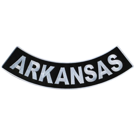 Hot Leathers Arkansas 12 X 3 Bottom Rocker Patch PPM5007 12 Width x 3 Height Inches