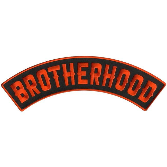 Brotherhood Rocker Patch Hot Leathers PPM4115 12 x 3 in. Brotherhood Top Rocker Patch - Multi ...