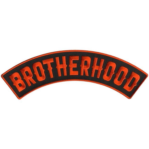 Hot Leathers PPM4115 12 x 3 in. Brotherhood Top Rocker Patch - Multi Color