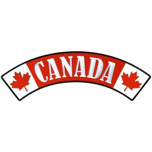 Hot Leathers 12 x 3 in. Canada Top Rocker Patch - Multi Color