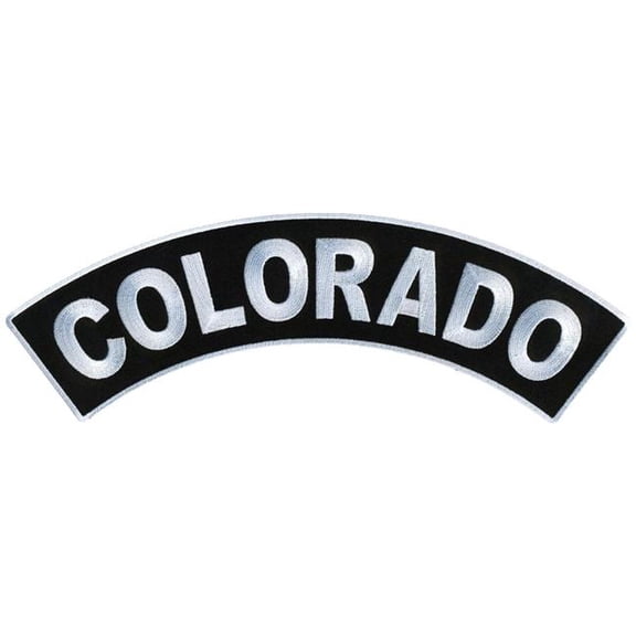 Hot Leathers Colorado 12 X 3 Top Rocker Patch PPM4011 12 Width x 3 Height Inches