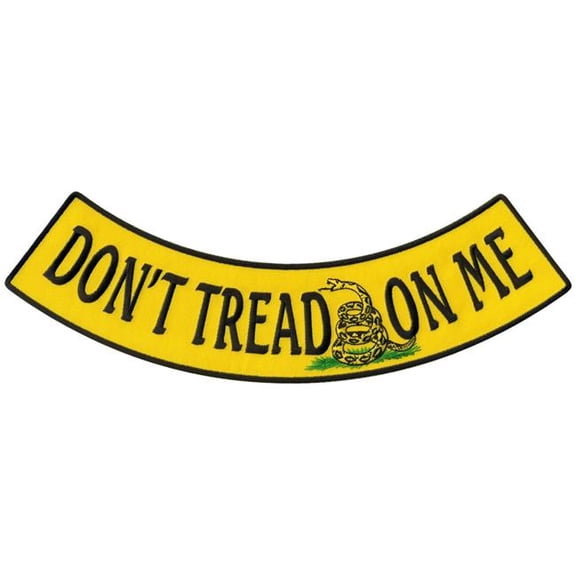 Hot Leathers PPM5127 12 x 3 in. Dont Tread on Me Bottom Rocker Patch - Multi Color