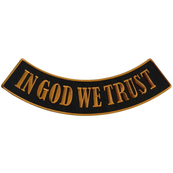 Hot Leathers In God We Trust 12 X 3 Bottom Rocker Patch PPM5135 12 Width x 3 Height Inches