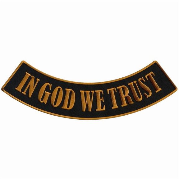 Hot Leathers  12 x 3 in. In God We Trust Bottom Rocker Patch - Multi Color