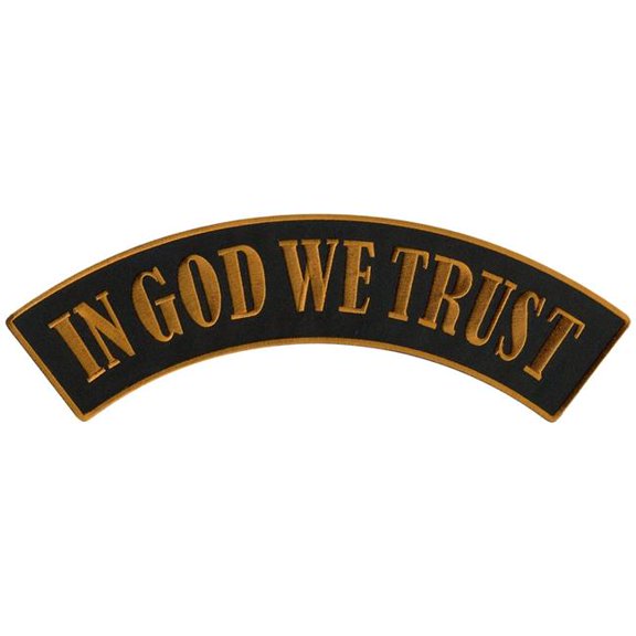 Hot Leathers PPM4135 12 x 3 in. In God We Trust Top Rocker Patch - Multi Color