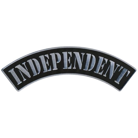 Hot Leathers Independent 12 X 3 Top Rocker Patch PPM4169 12 Width x 3 Height Inches
