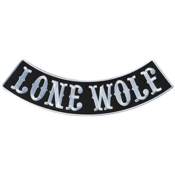 Hot Leathers PPM5143 12 x 3 in. Lone Wolf Bottom Rocker Patch - Multi Color
